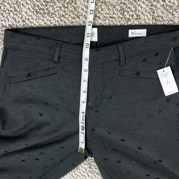 GAP STARS BLACK TROUSERS SKINNY ANKLE SIZE 8 31 inseam NWT - Picture 10 of 13